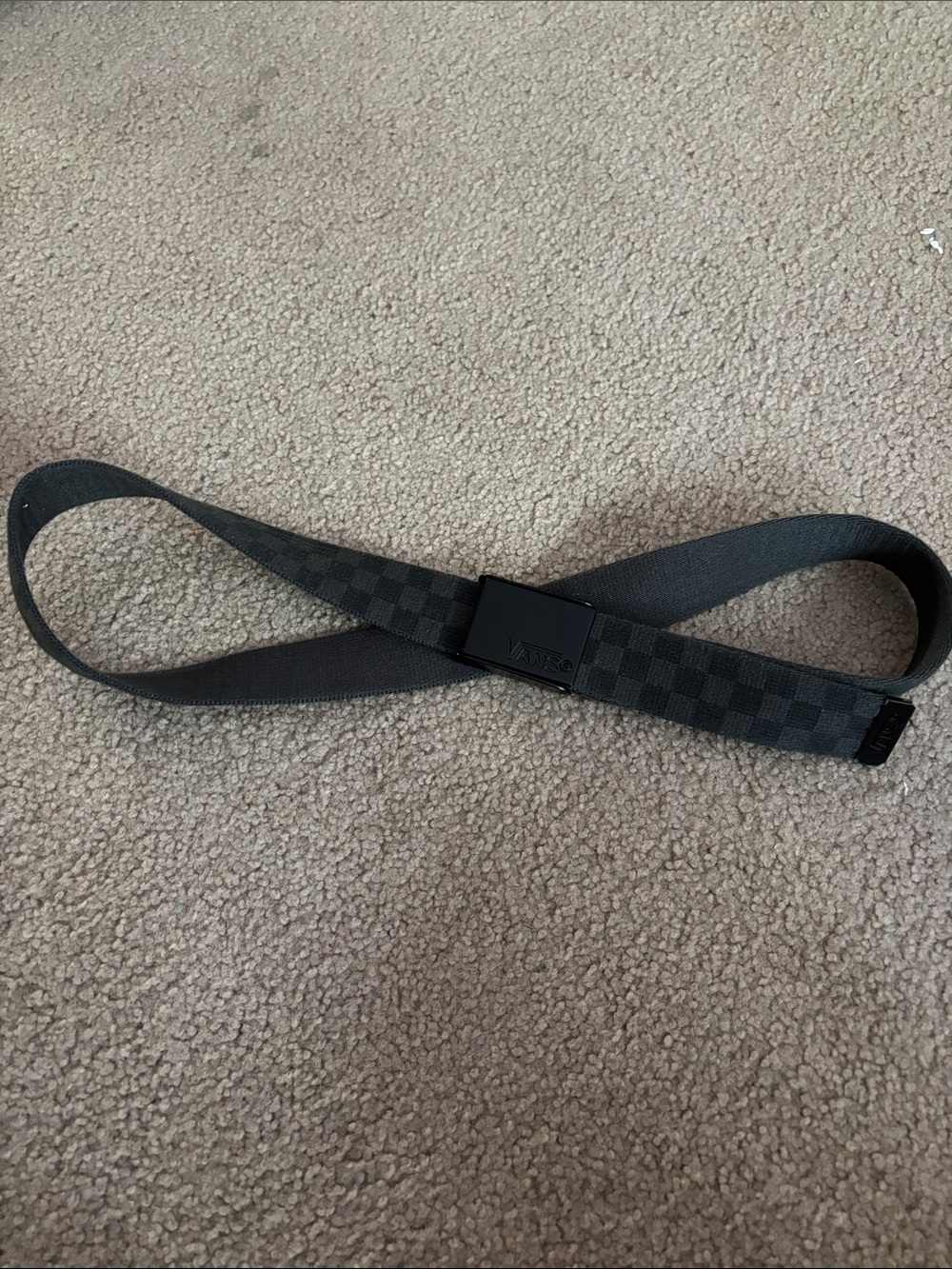 Vans Gray & Black Checker Belt